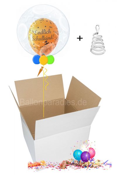 Ballonpost Endlich Schulkind mit Zuckertüte